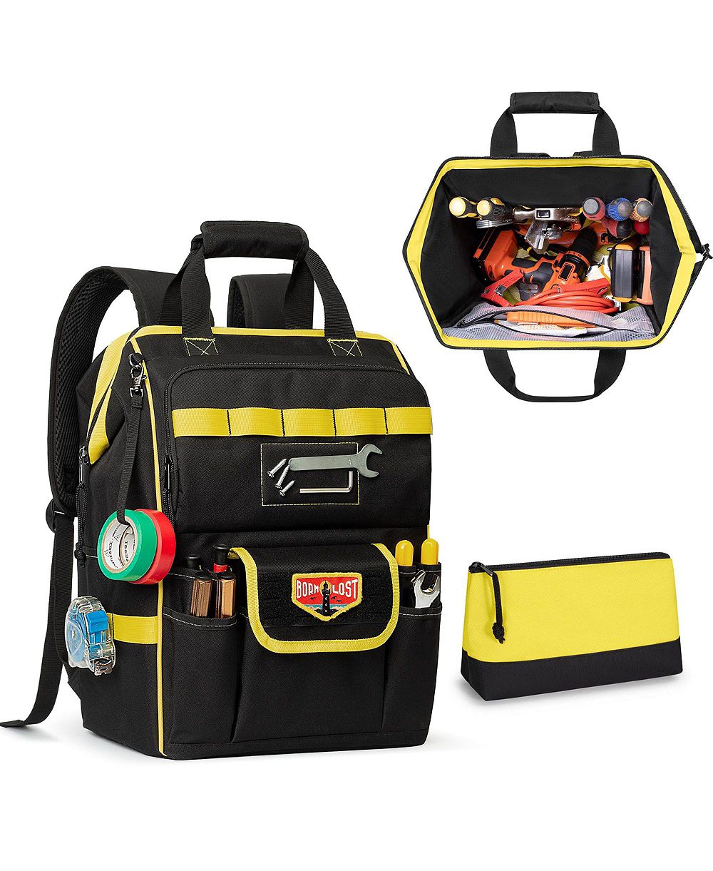 XDOVET Tool Backpack With Zipper Pouch Storage Area