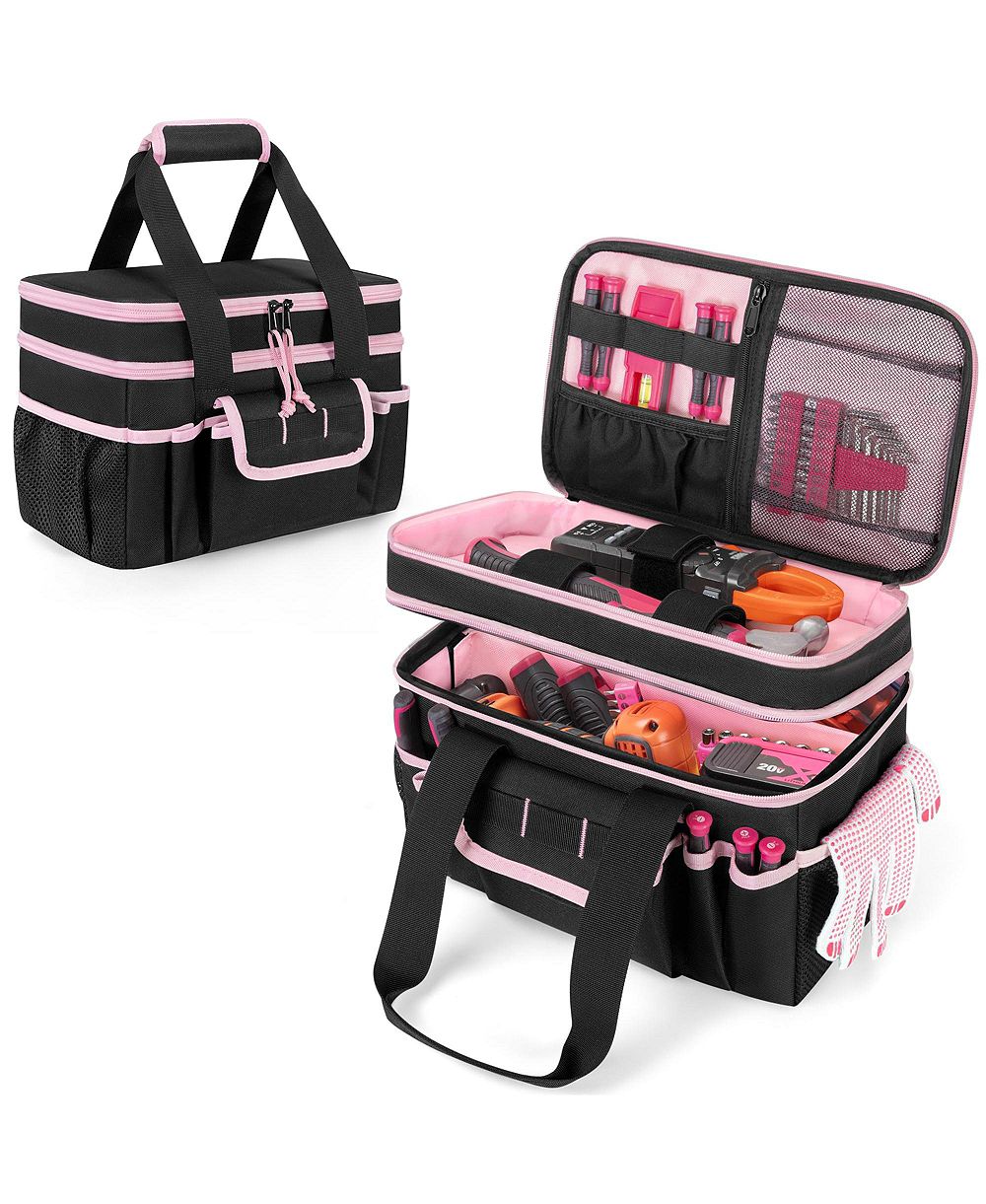 XDOVET Tool Tote Bag For Women Double Layer Storage Organizer