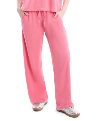 WILT Women's Crochet Trim Wide Leg Pant