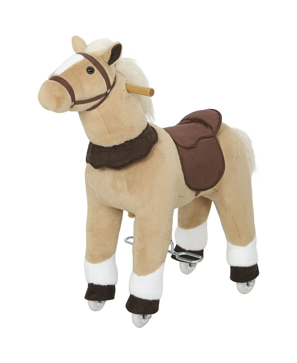 SEVORLEY плюшевая каталка-лошадка на колесиках, возраст 3-5 лет