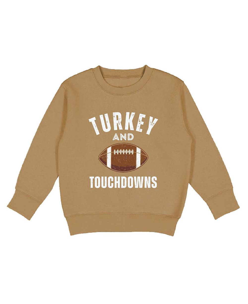 Sweet Wink Boys' 4-20 Turkey and Touchdowns Sweatshirt
