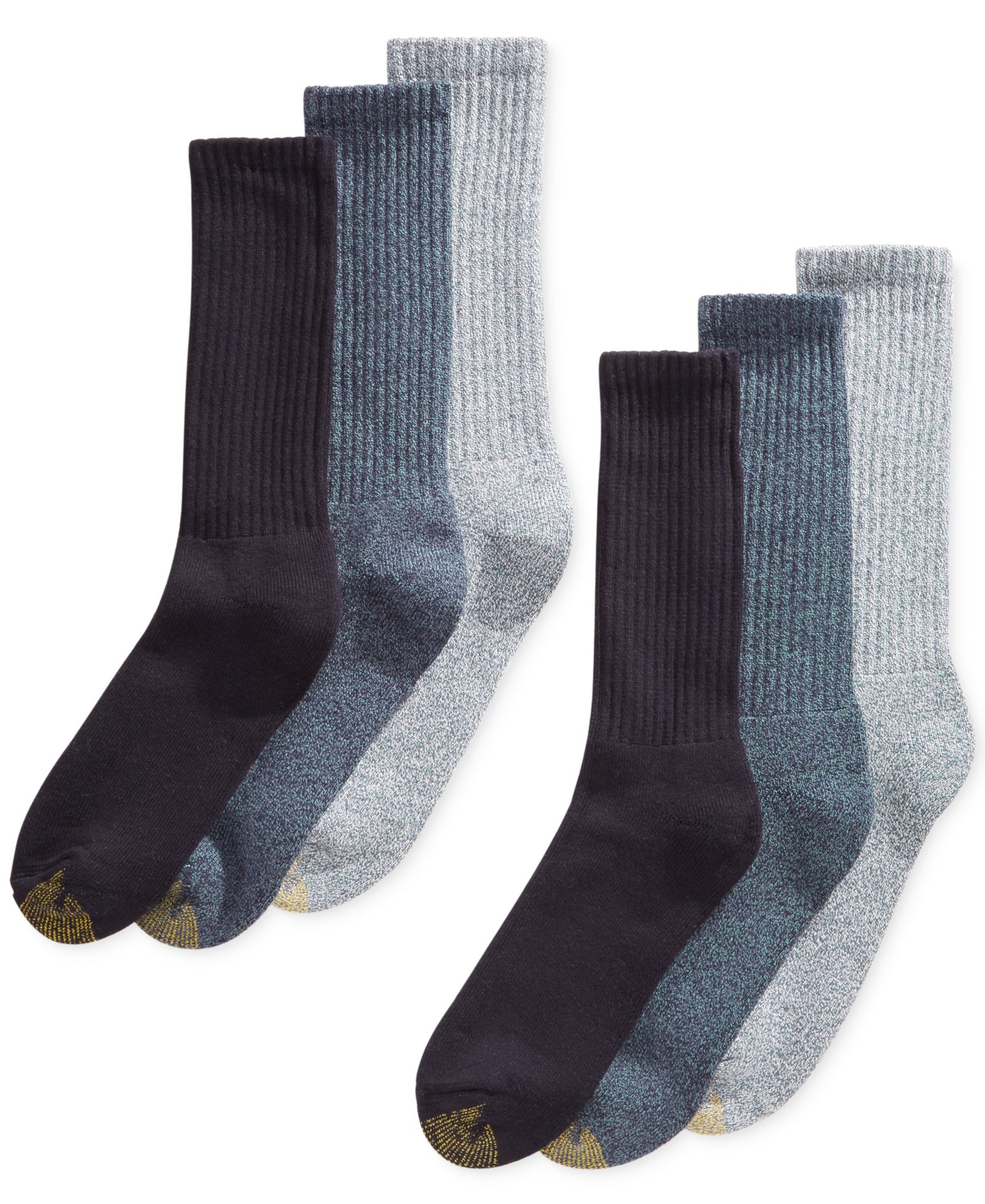 Men's 6-Pack Extended Casual Harrington Socks