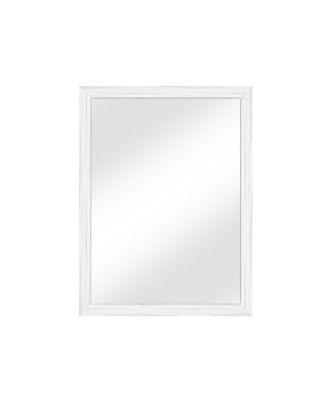 PHYING 24x36 Inch White Wood Effect Wall Mirror Large Rectangle Wall Mounted Accent Mirror Modern Wood Grain Framed Decorative Mirror for Wall Decor