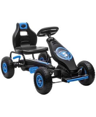 SEVORLEY Kids Steel Go-Kart with Adjustable Seat, Ages 5-12