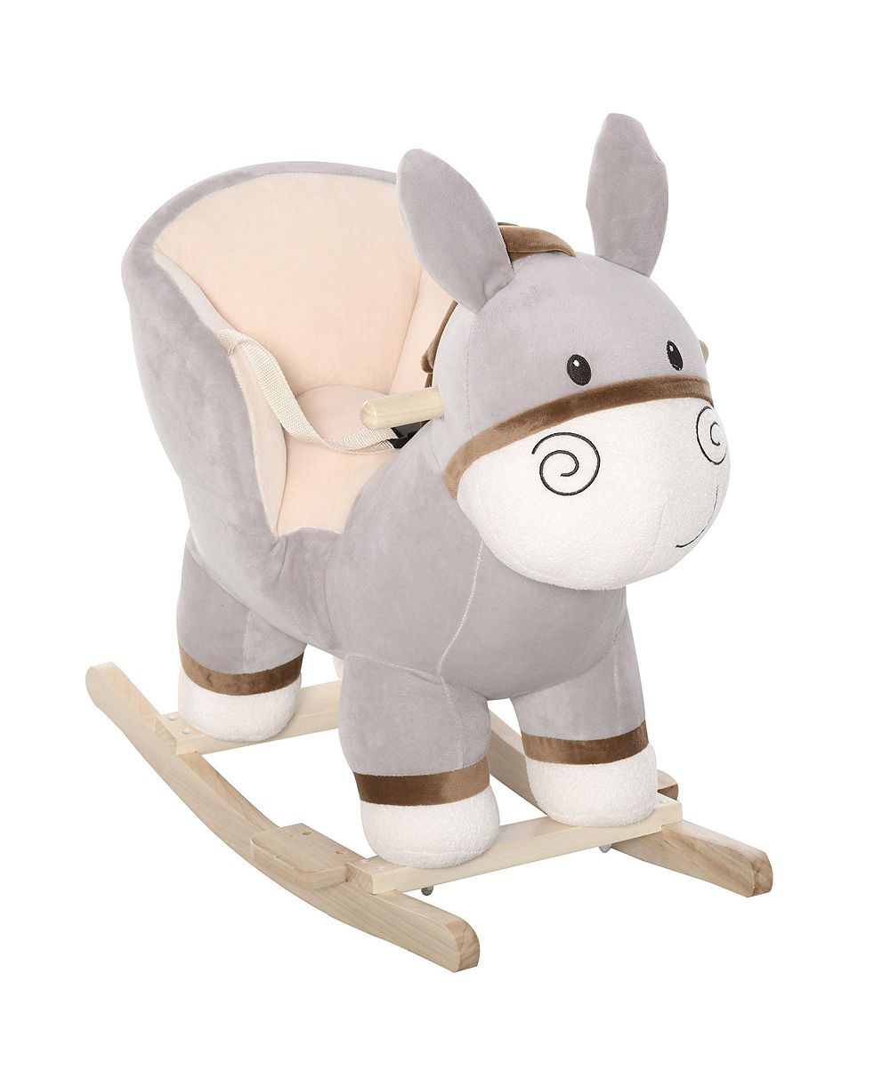 SEVORLEY Plush Rocking Ride-On Toy with Seat Restraint, Ages 18-36 Months
