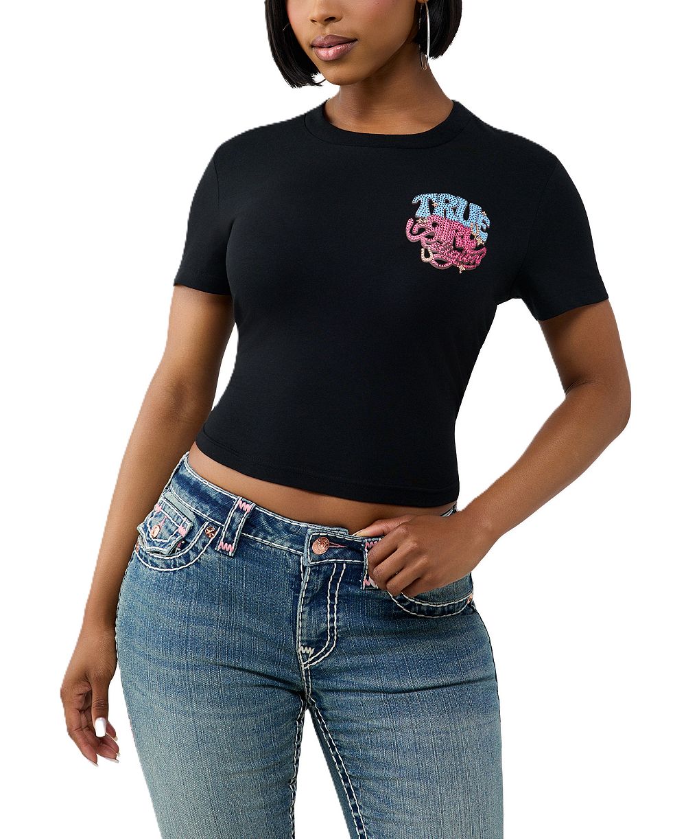 Женский укороченный топ True Religion Baby Graphic Crewneck