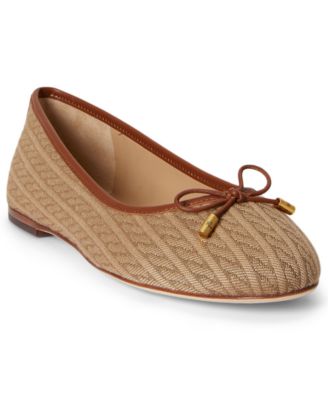 Lauren Ralph Lauren женские плоские туфли-балетки Jayna с жаккардовым кабельным узором