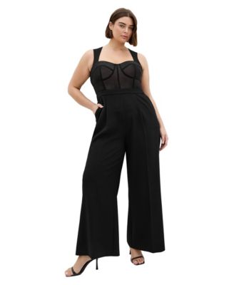 CITY CHIC Women's Kylie Corset Wide Leg Jumpsuit