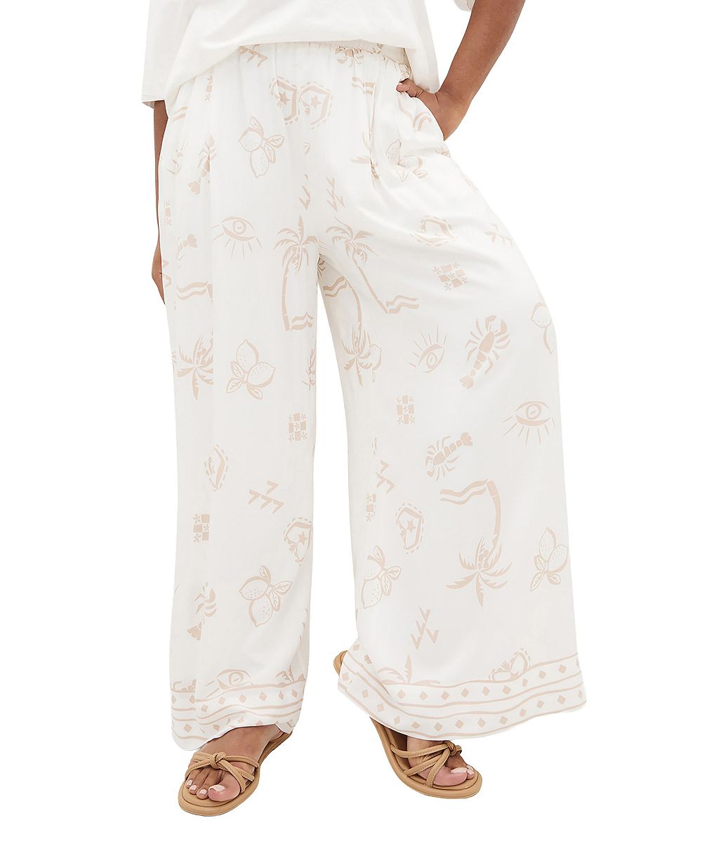 CITY CHIC Plus Size Alessia High-Rise Wide-Leg Pull-On Pants