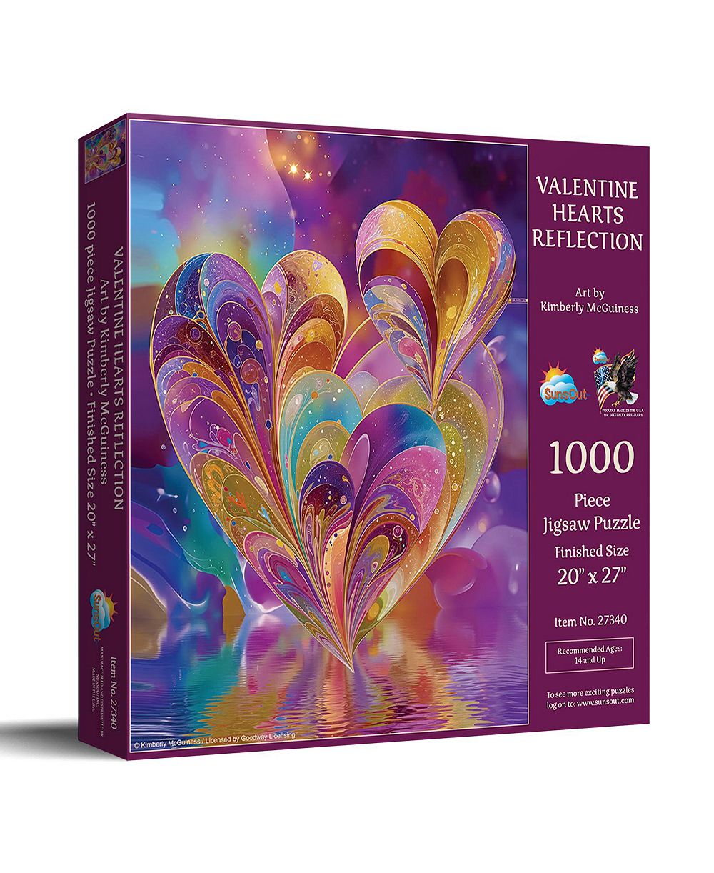 Настольная игра SunsOut Valentine Hearts Reflection на 1000 деталей, для возраста 15+