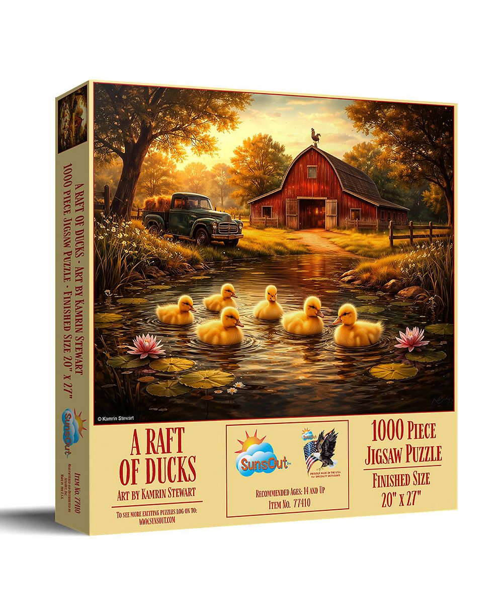 SunsOut A Raft of Ducks Random-Cut 1000 Piece Jigsaw Puzzle, Ages 15+