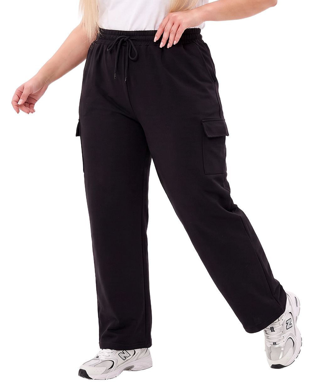 NY Collection Plus Size Cargo Wide-Leg Pants