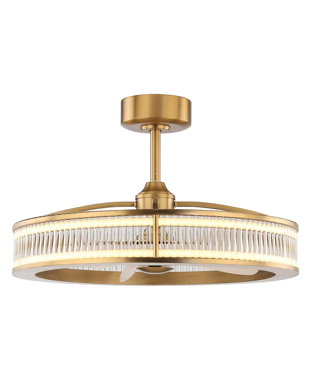 Parrot Uncle 29" Modern Crystal Chandelier Ceiling Fan with Light and Remote