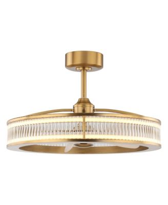 Parrot Uncle 29" Modern Crystal Chandelier Ceiling Fan with Light and Remote