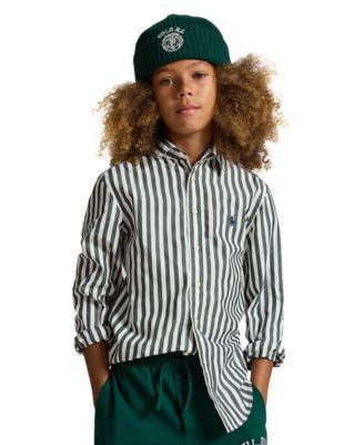 Polo Ralph Lauren Boys' 8-20 Striped Cotton Poplin Shirt