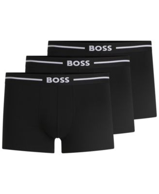 Мужские трусы Hugo Boss, набор 3 шт, плотная хлопковая ткань с эластаном