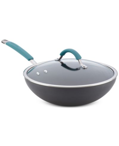 Сковорода Rachael Ray Cucina Hard-Anodized 11" Stir-Fry Pan с крышкой