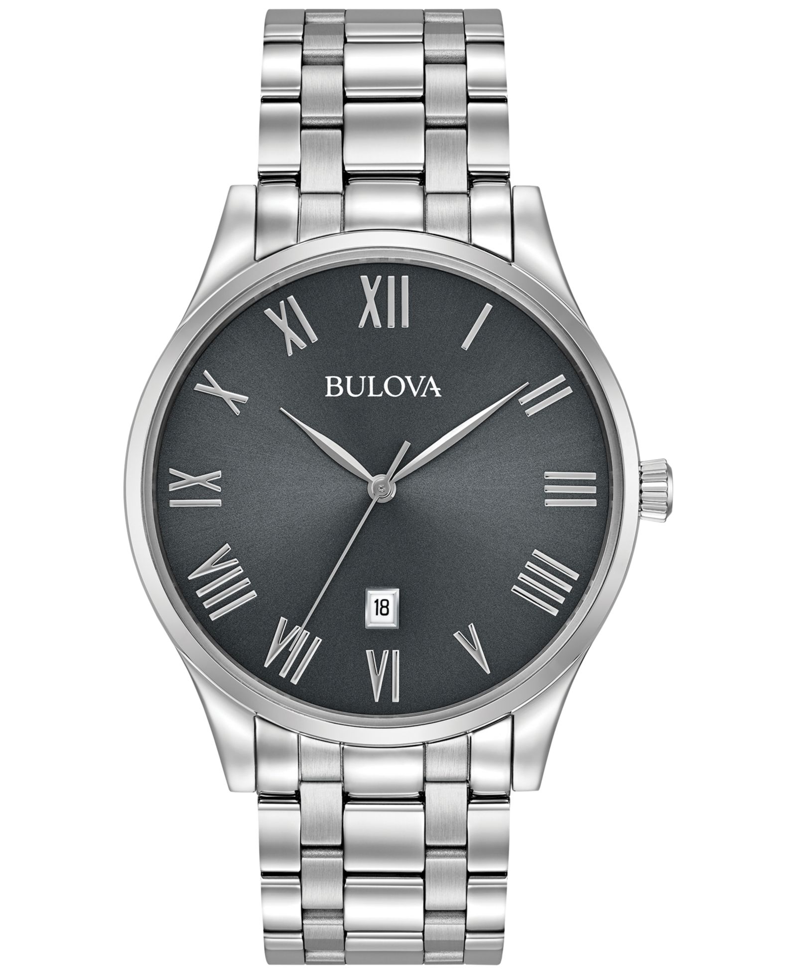 Bulova Men's Stainless Steel Bracelet Watch 40mm 96B261