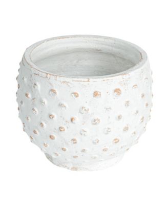Storied Home Distressed Terra Cotta Hobnail Planter