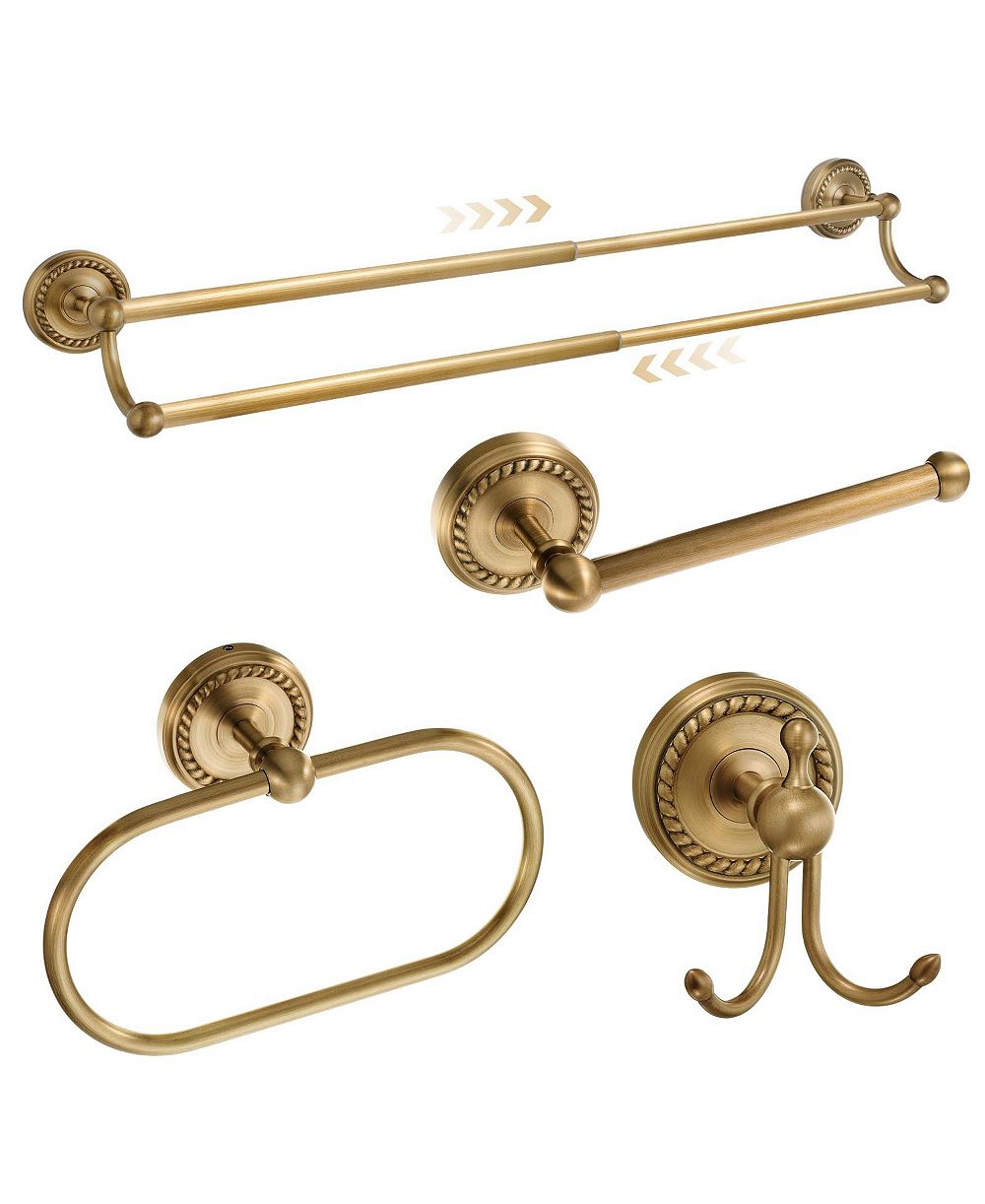 CYQBD 4pieces Antique Bathroom Hardware Set Wall Mounted