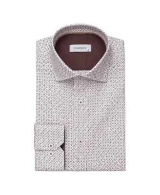 Garnet Men's Regular-Fit Spread-Collar Print Long-Sleeve Button-Down Shirt