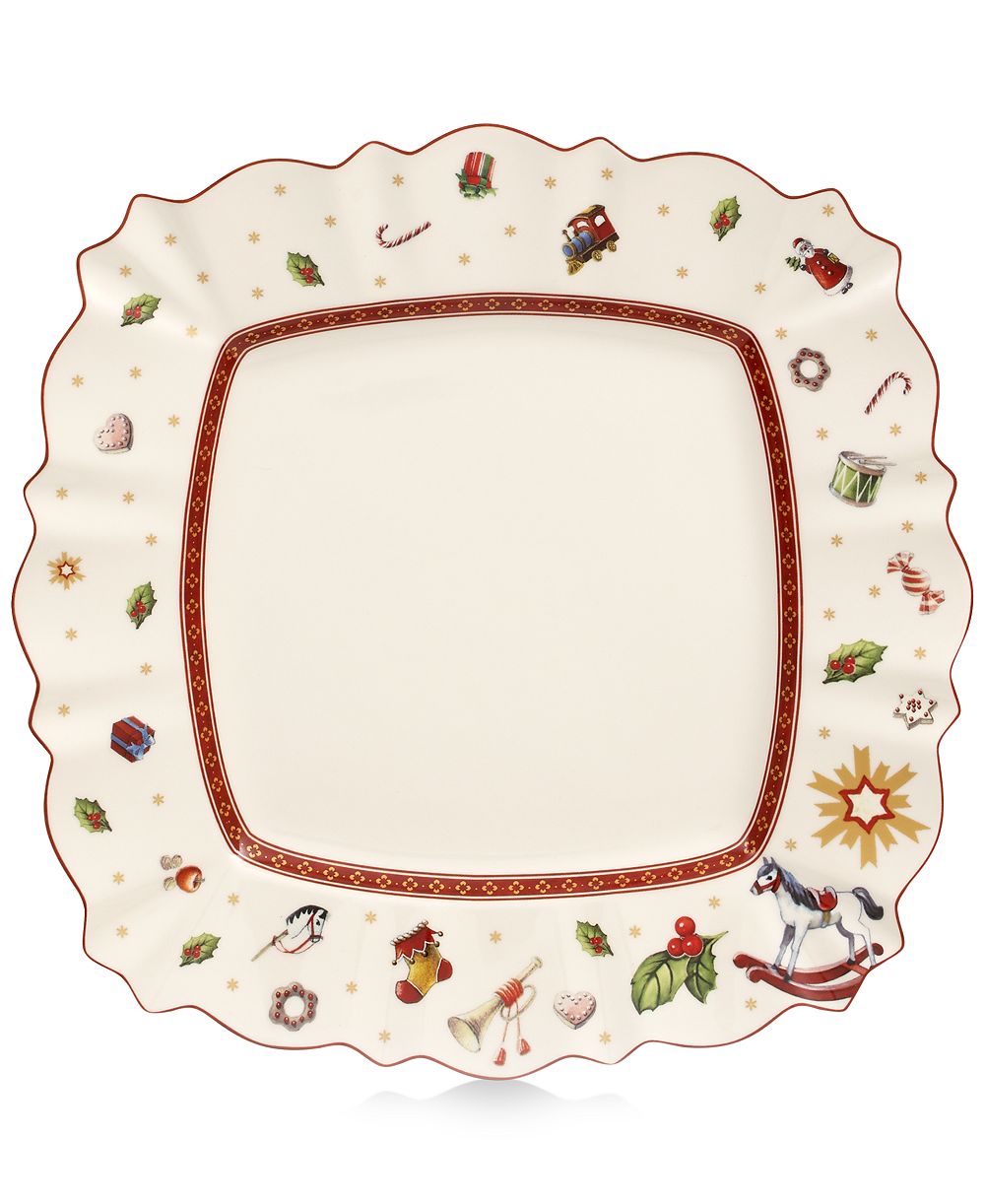 Квадратная обеденная тарелка Villeroy & Boch Toy's Delight White