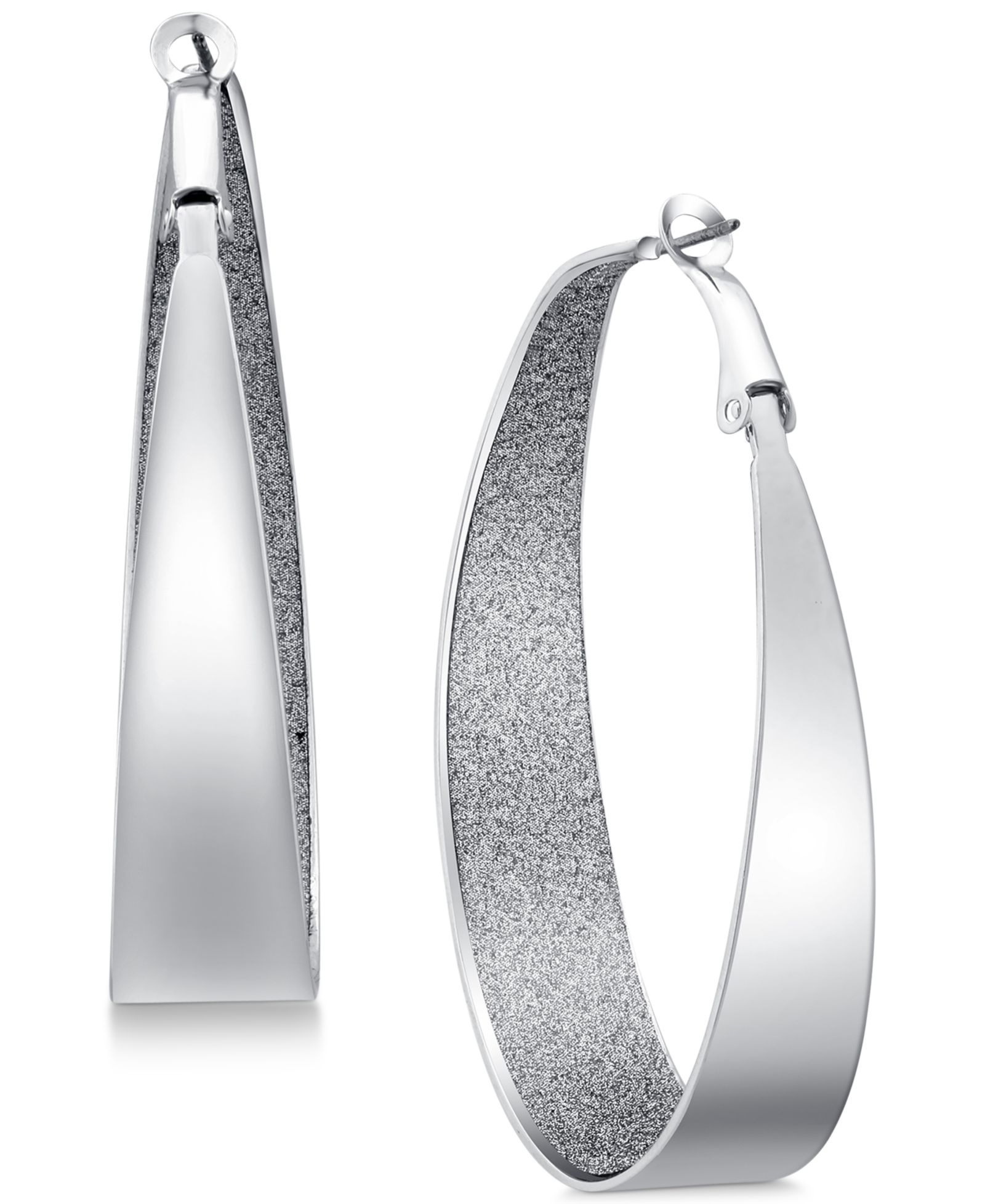 GUESS серьги-кольца с блестками 2" Large Inner