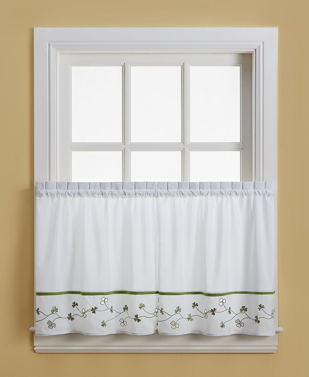 Пара тюлевых штор CHF Clover 58" x 24" с ярусами