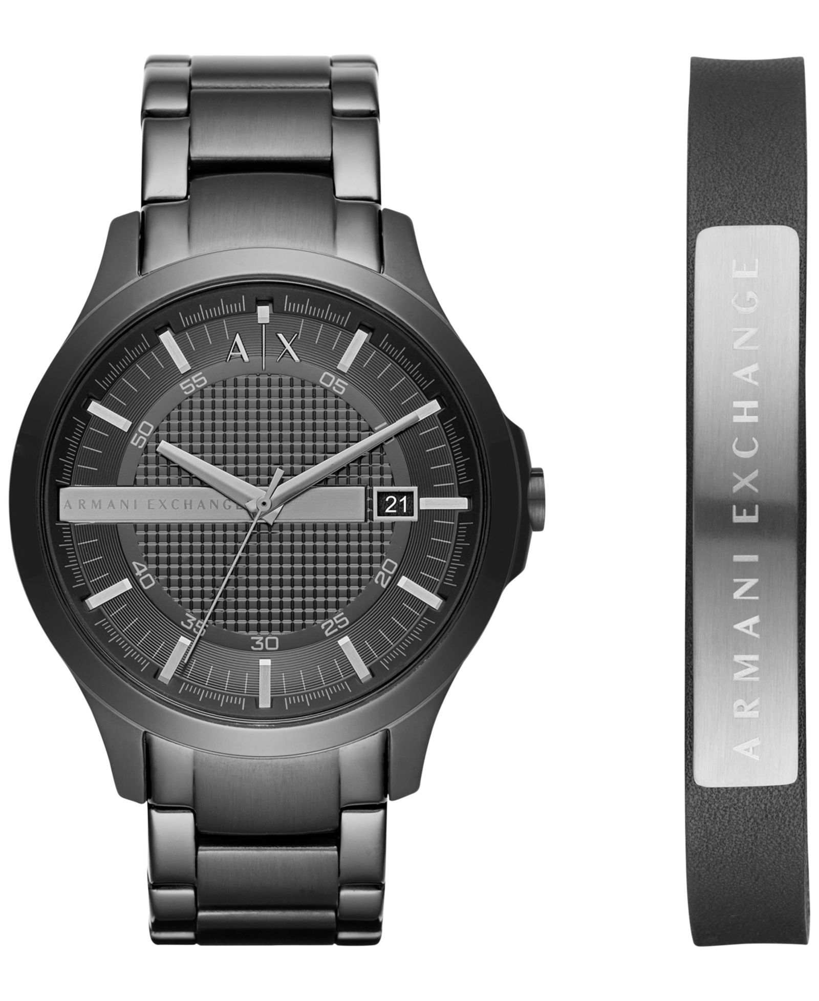 A|X Armani Exchange Мужской подарочный набор наручных часов на браслете из нержавеющей стали 46mm