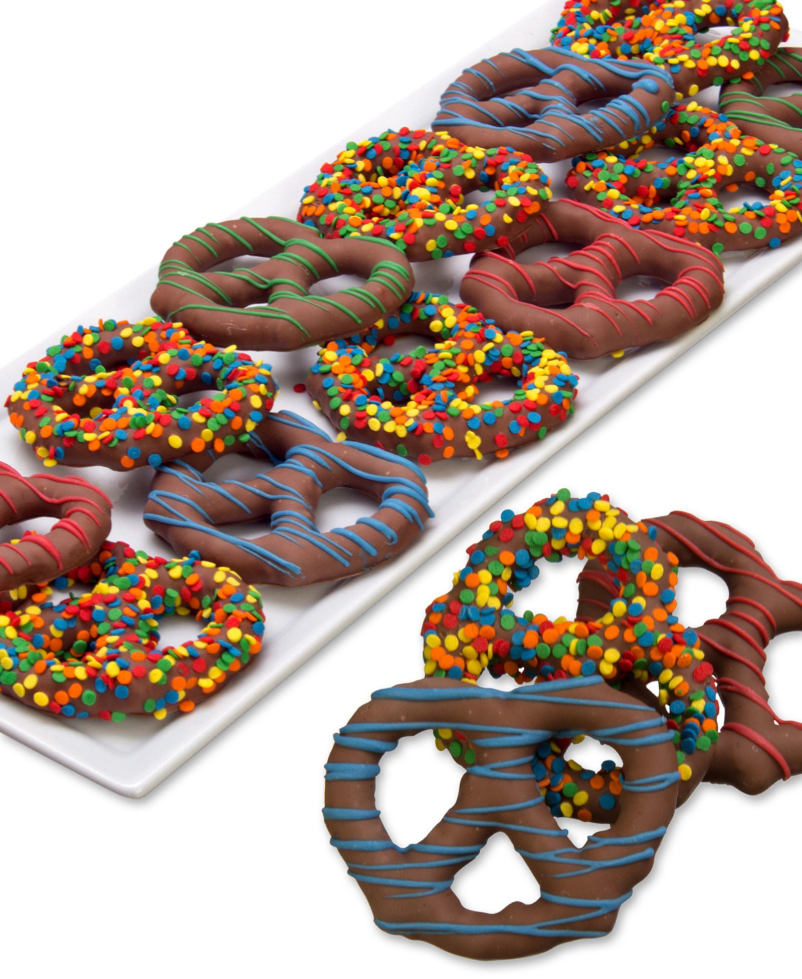 Chocolate Covered Company  12-Pc. Birthday Belgian Chocolate Dipped Pretzel Twist Collection