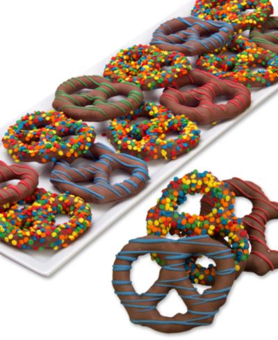 Chocolate Covered Company набор бельгийского шоколада с кренселями 12 шт. на день рождения