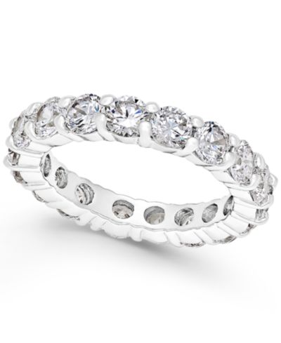 Charter Club Crystal All-Around кольцо из fine silver plate