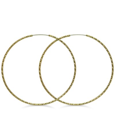 GUESS Серьги-кольца с текстурой Extra-Large 3"