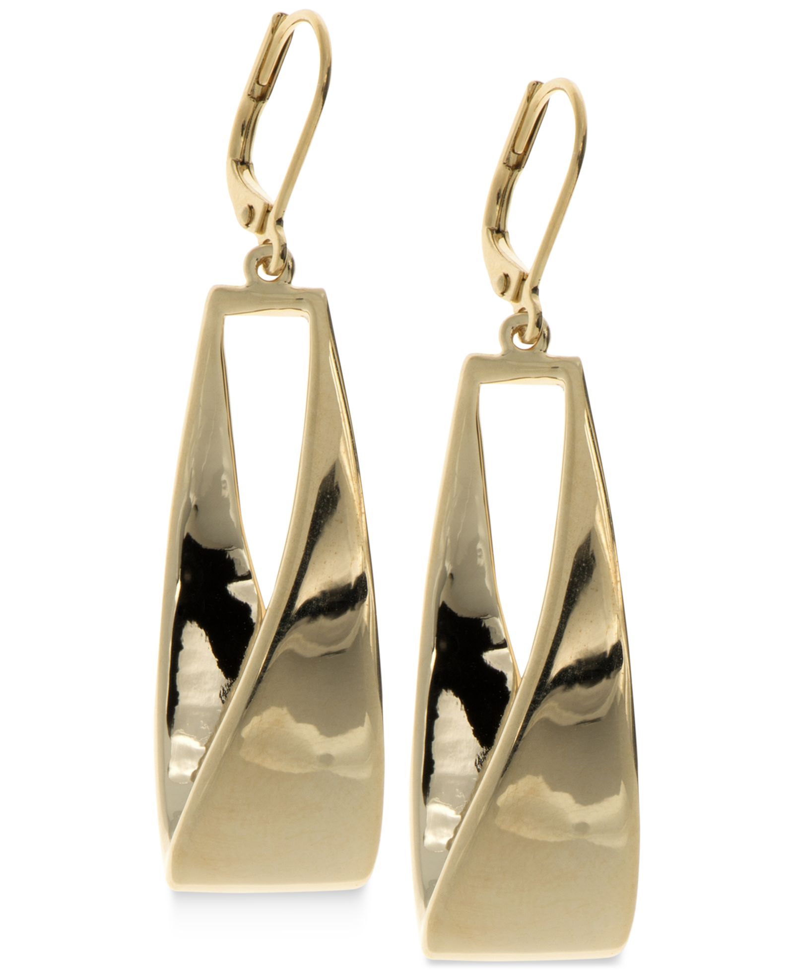 Серьги-кольца Anne Klein Twisted Metallic Drop Hoop