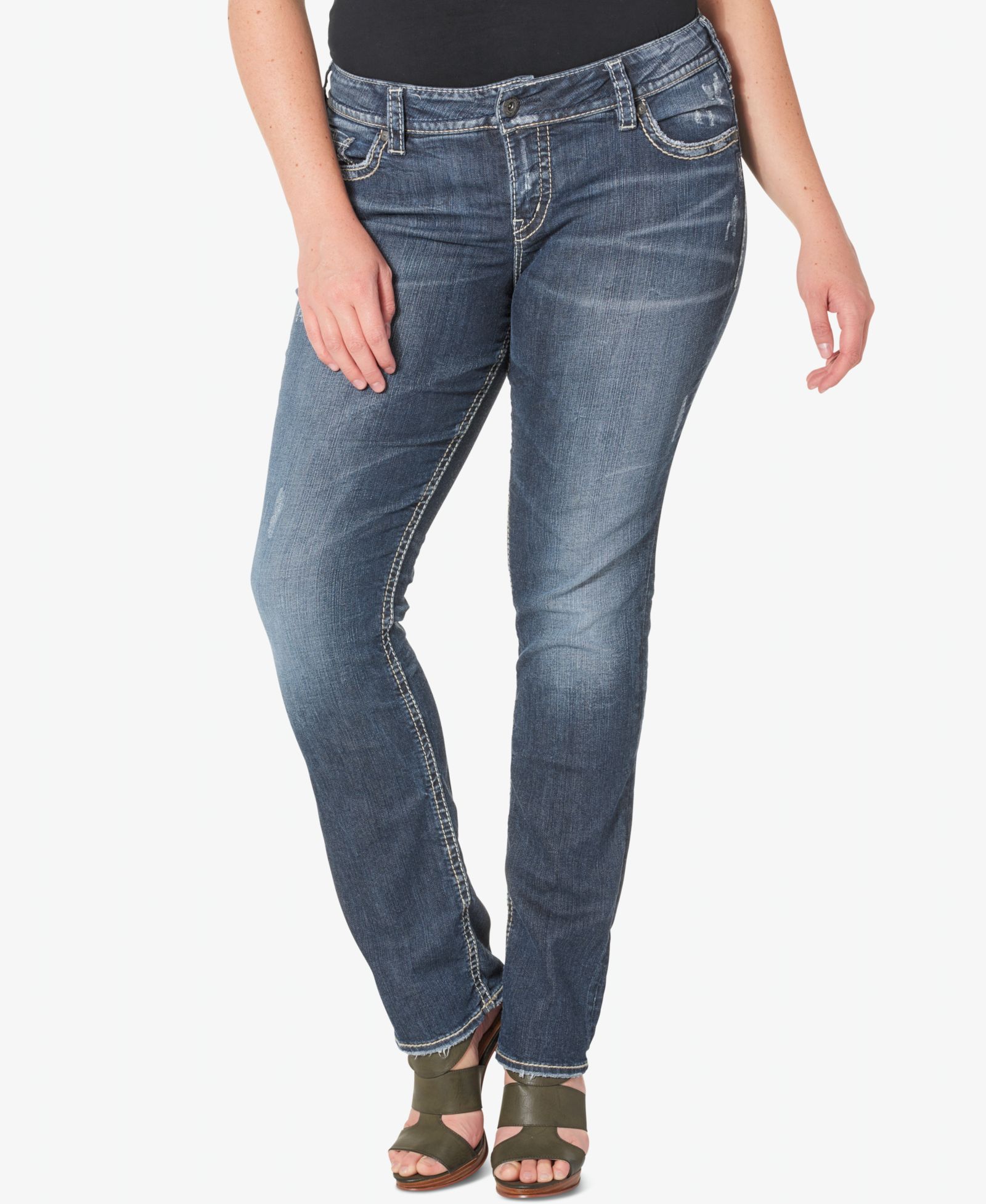 Silver Jeans Co. Plus Size Suki Straight-Leg Jeans