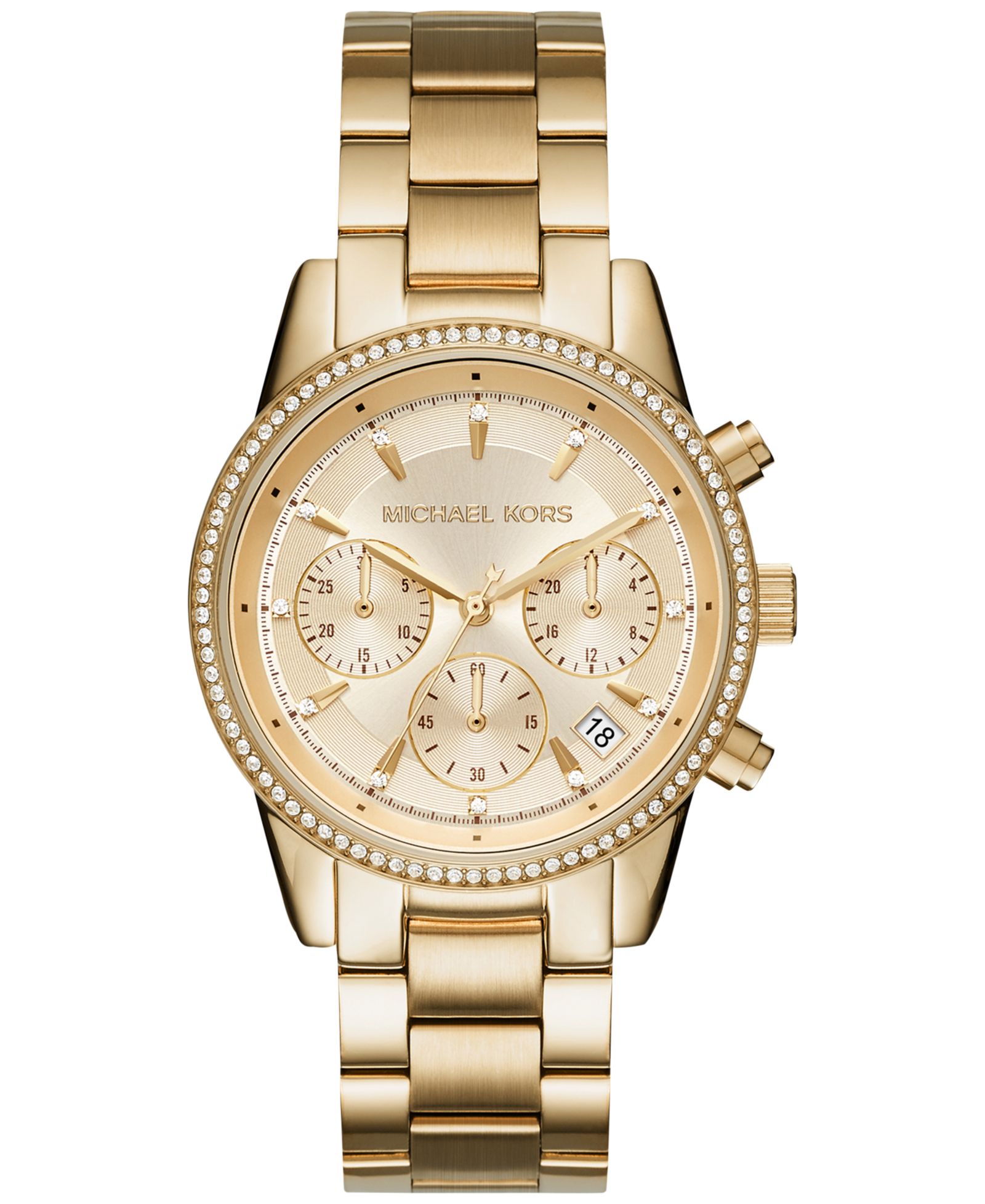 Женские наручные часы Michael Kors Chronograph Bryant Stainless Steel Bracelet, 37mm MK6428/MK6357/MK6356