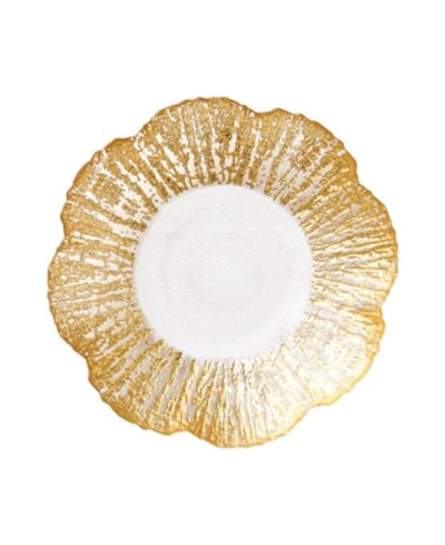 Rufolo Glass золотая неглубокая миска Small