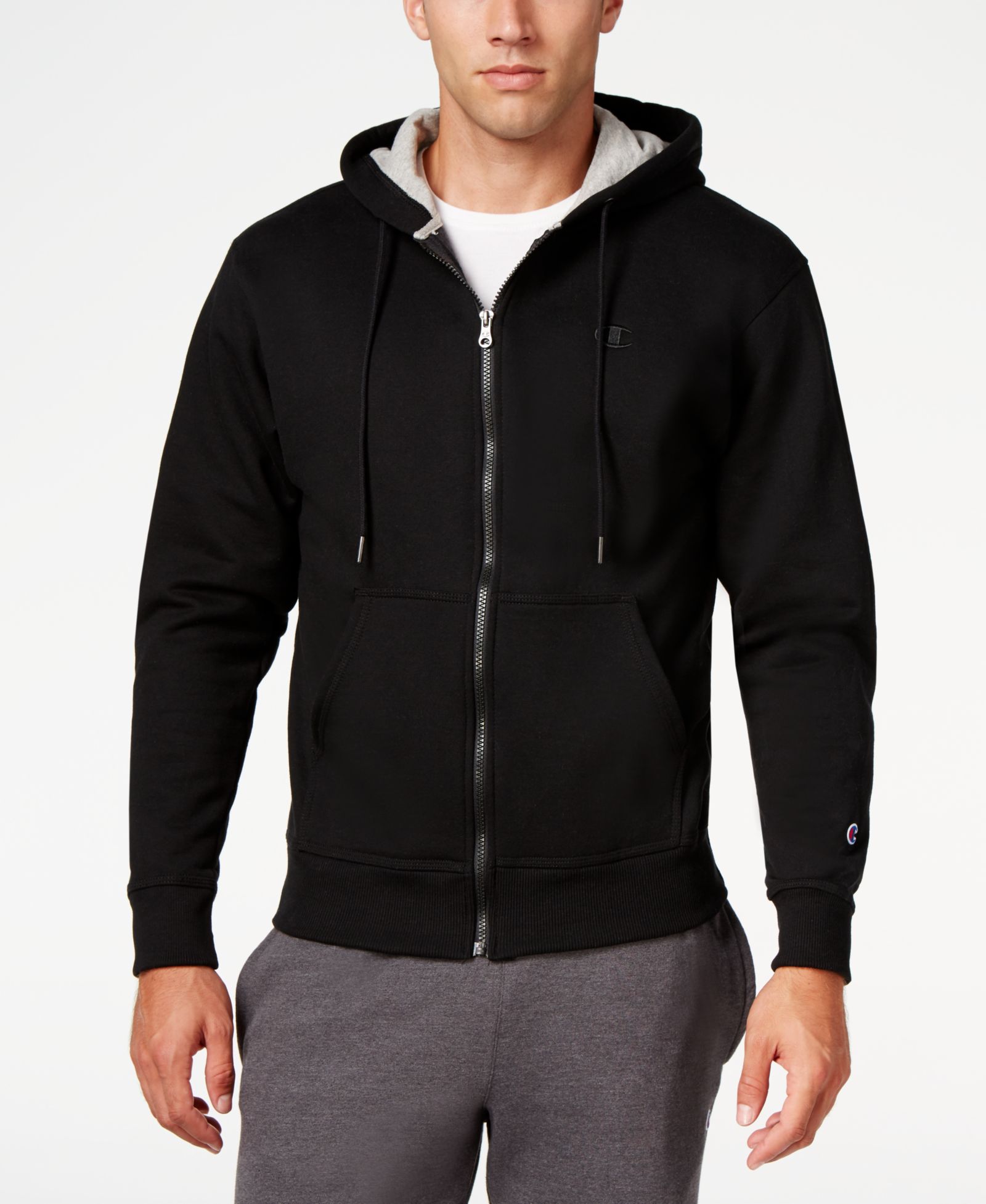 Мужской Champion Powerblend Fleece Full Zip Hoodie