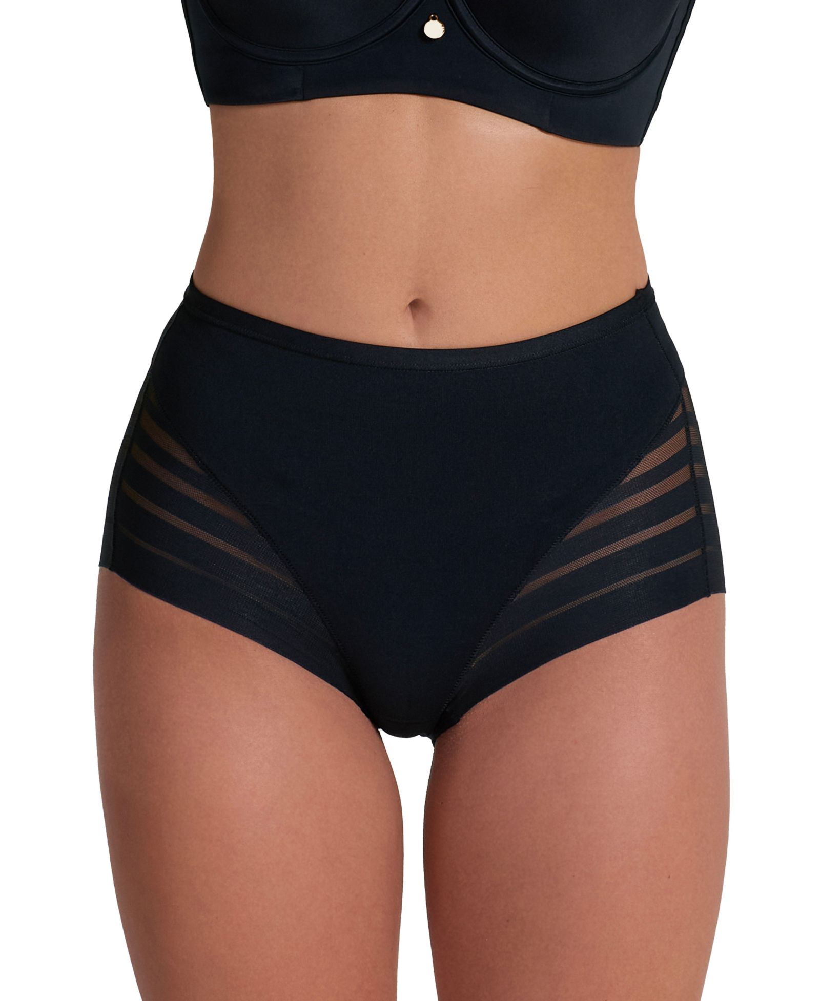 Leonisa Women's Lace Stripe Undetectable Classic Shaper Panty 012903