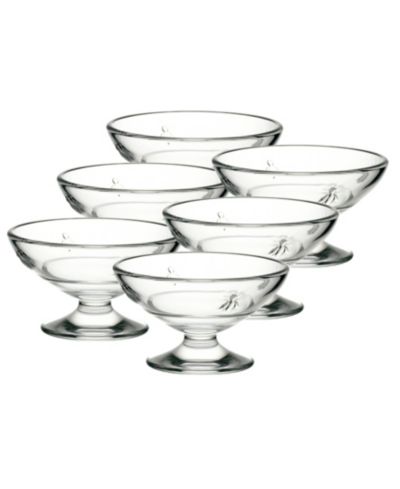 La Rochère Napoleon Bee 6.5-ounce Ice Cream Dishes, Set of 6