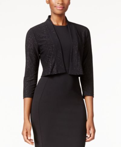 Calvin Klein Open-Front Sparkle Cardigan