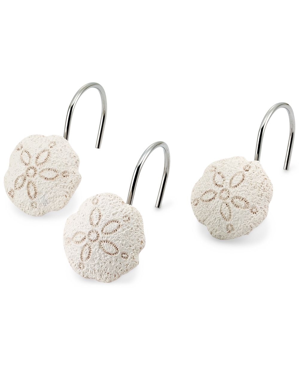 Крючки для душевой шторы Avanti Seaglass Seashell and Netting, 12-Pc.