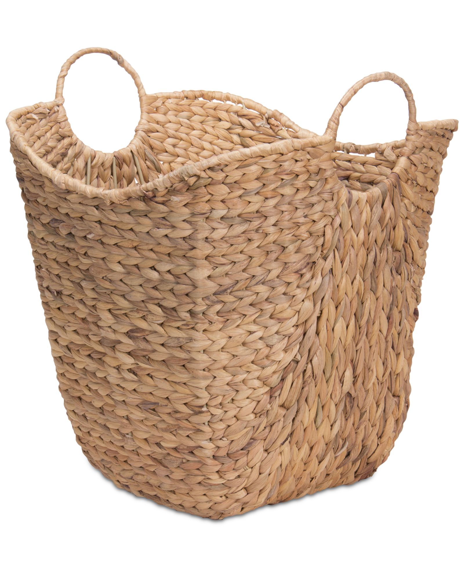 Household Essentials Water Hyacinth Basket with Handles
