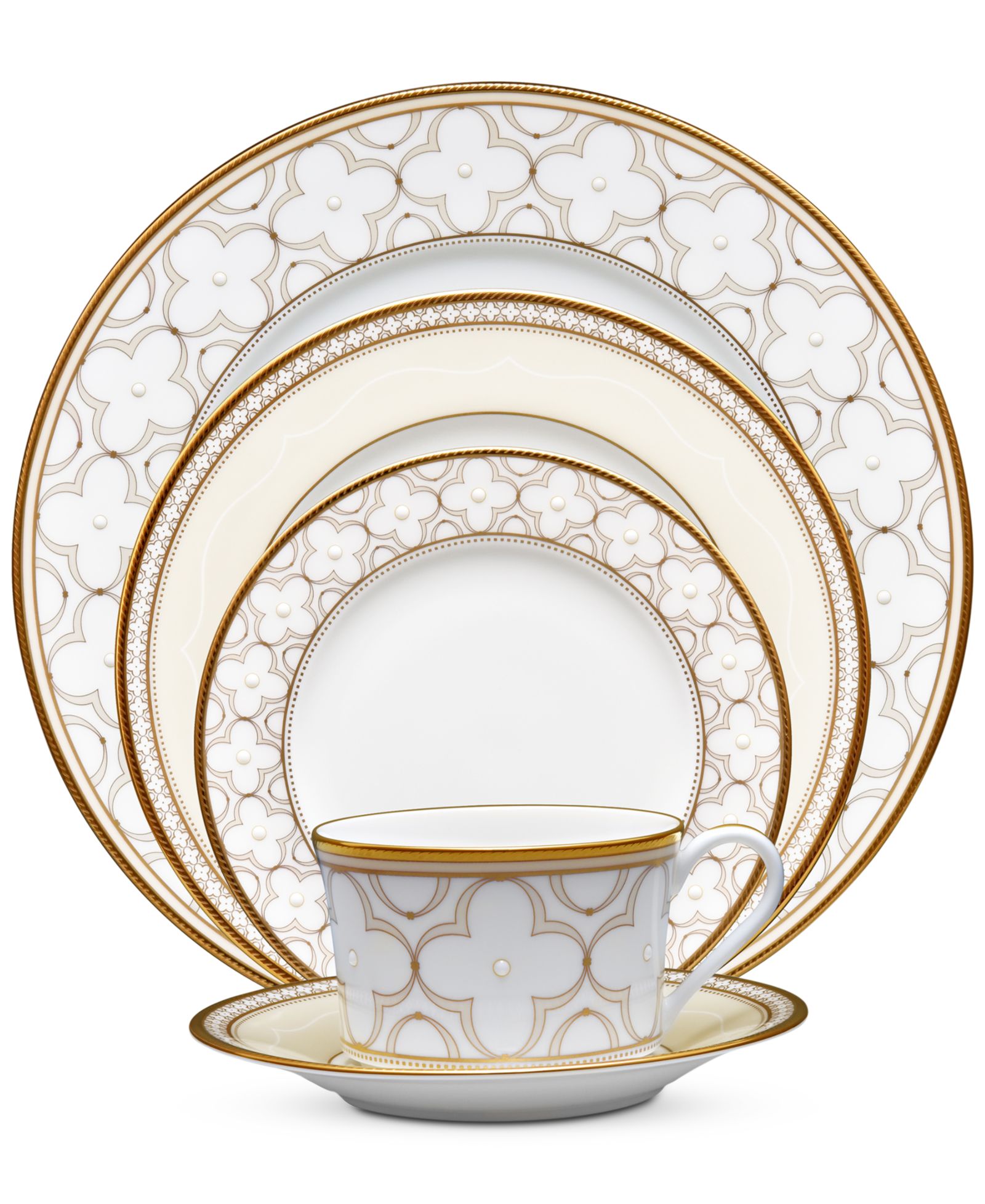Сервировка Noritake Trefilio Gold, 5 предметов