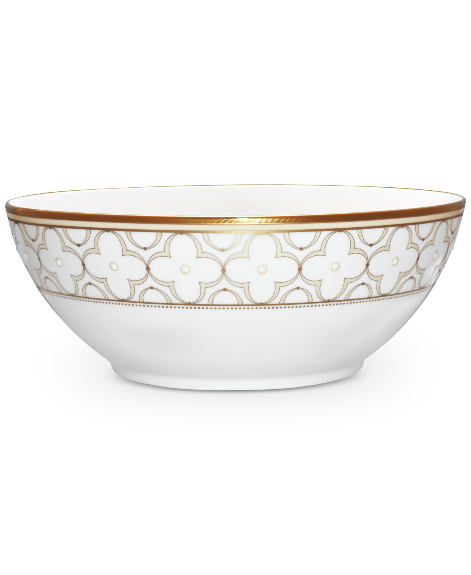 Noritake Trefolio Gold Round Vegetable Bowl, 9", 70 oz.