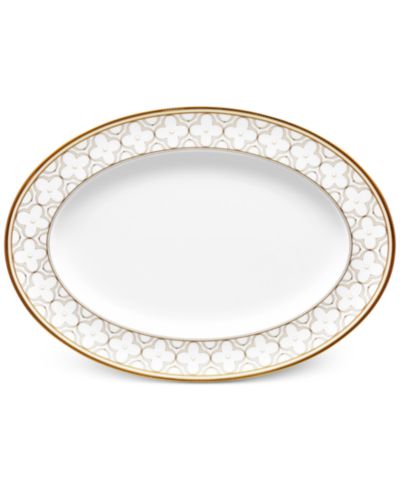Сервировочное блюдо Noritake Trefolio Gold Oval, 14"