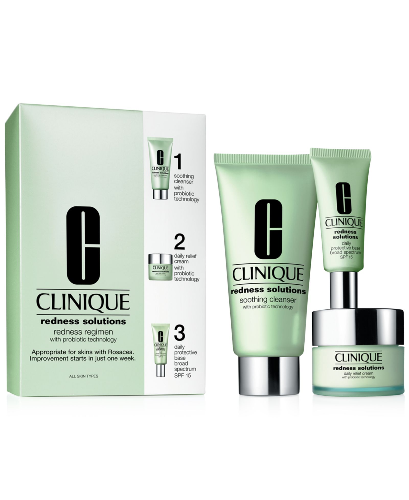 Clinique набор для ухода за кожей Redness Solution Redness Regimen