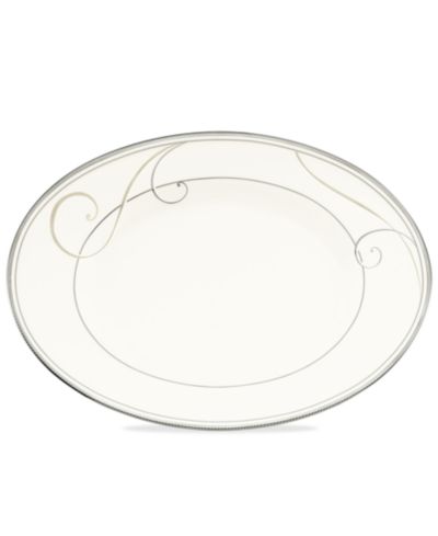 Noritake Platinum Wave Oval Platter, 14"