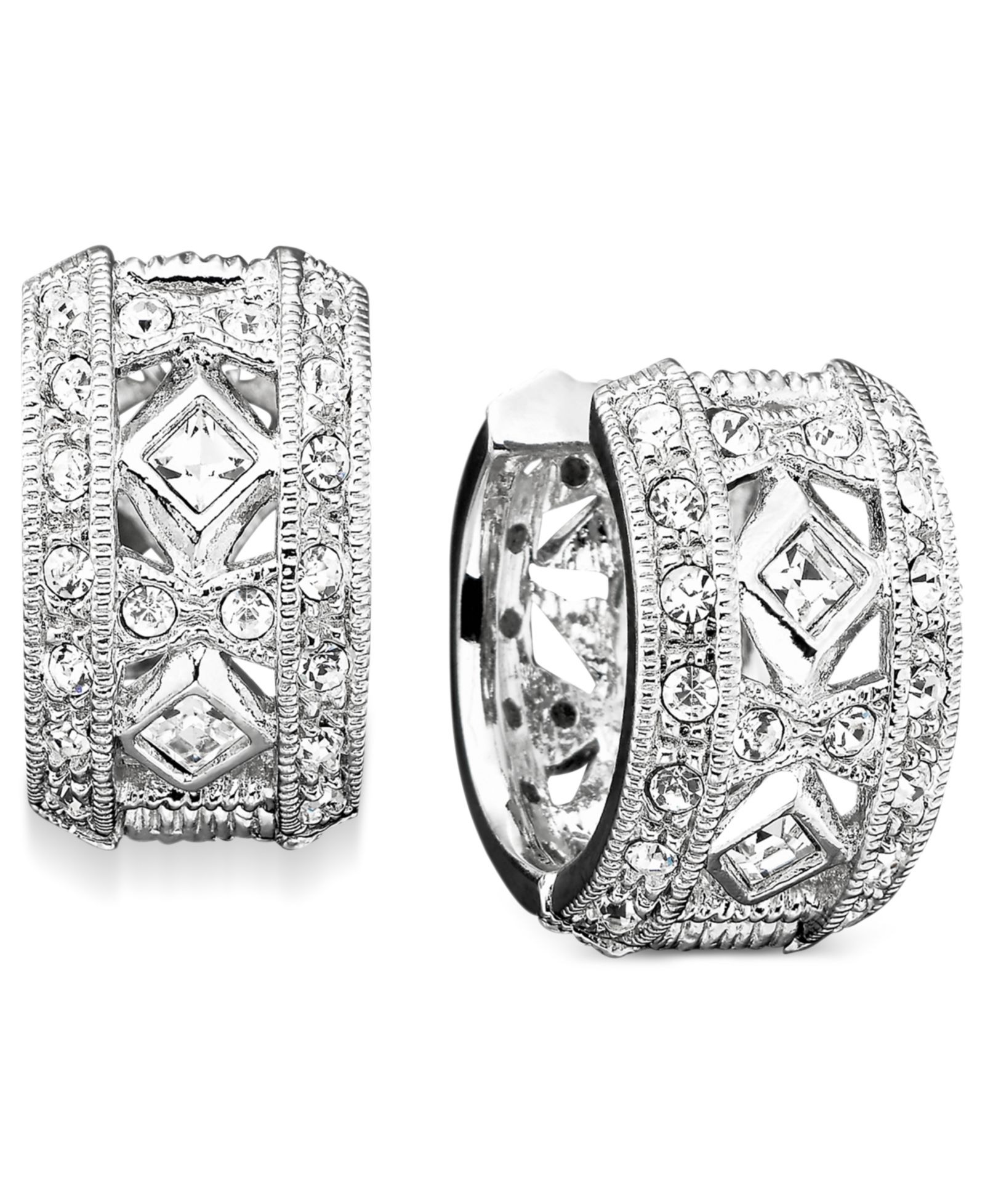 Eliot Danori Crystal Accent 1/2" серьги-кольца