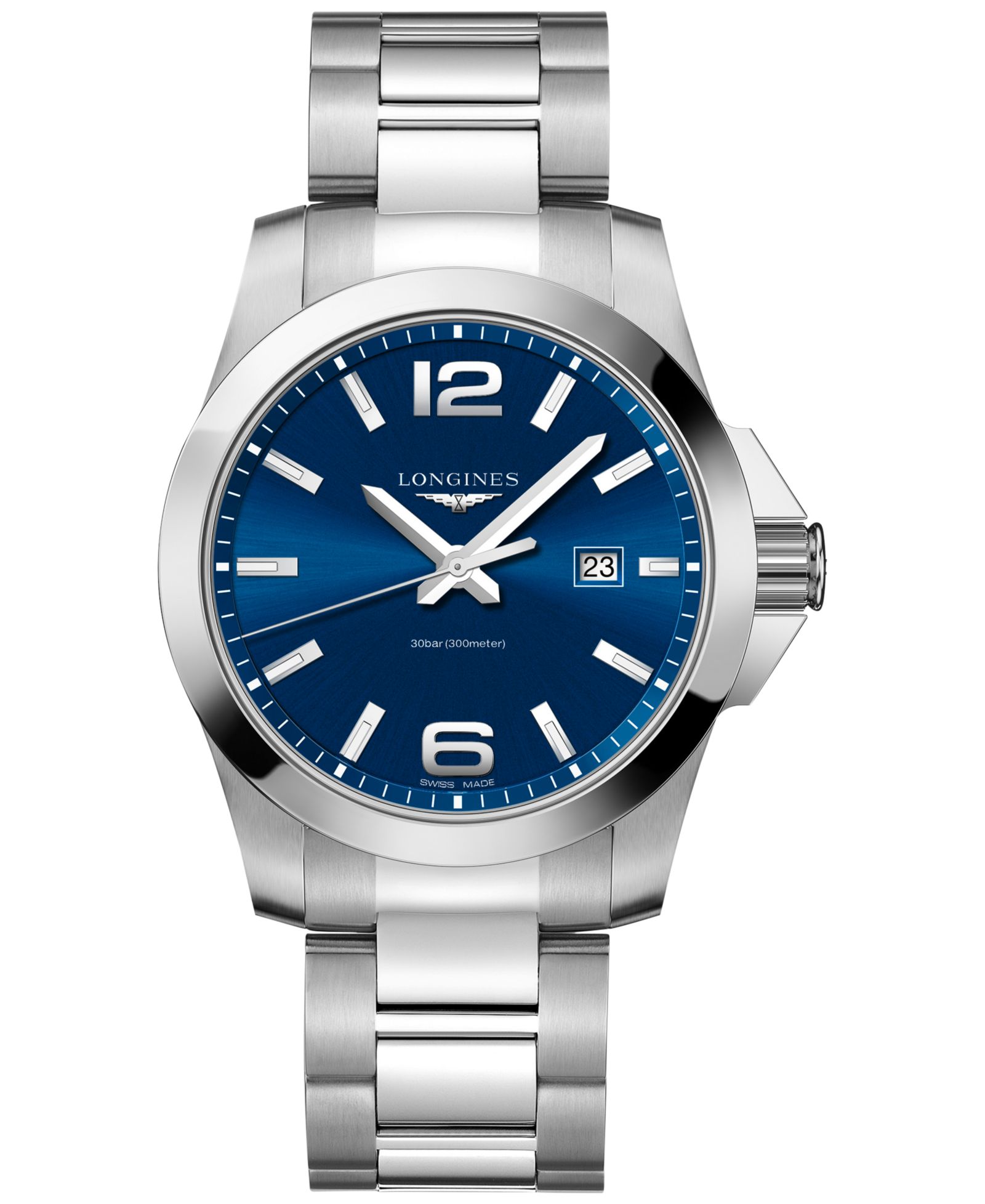 Мужские наручные часы Longines Conquest из нержавеющей стали 43mm L37604966